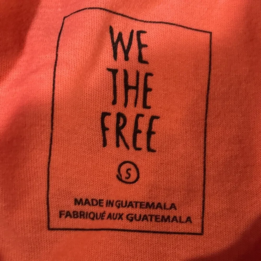 Free People We The Free The Perfect Tee Women's Small Radiant Watermelon Cropped